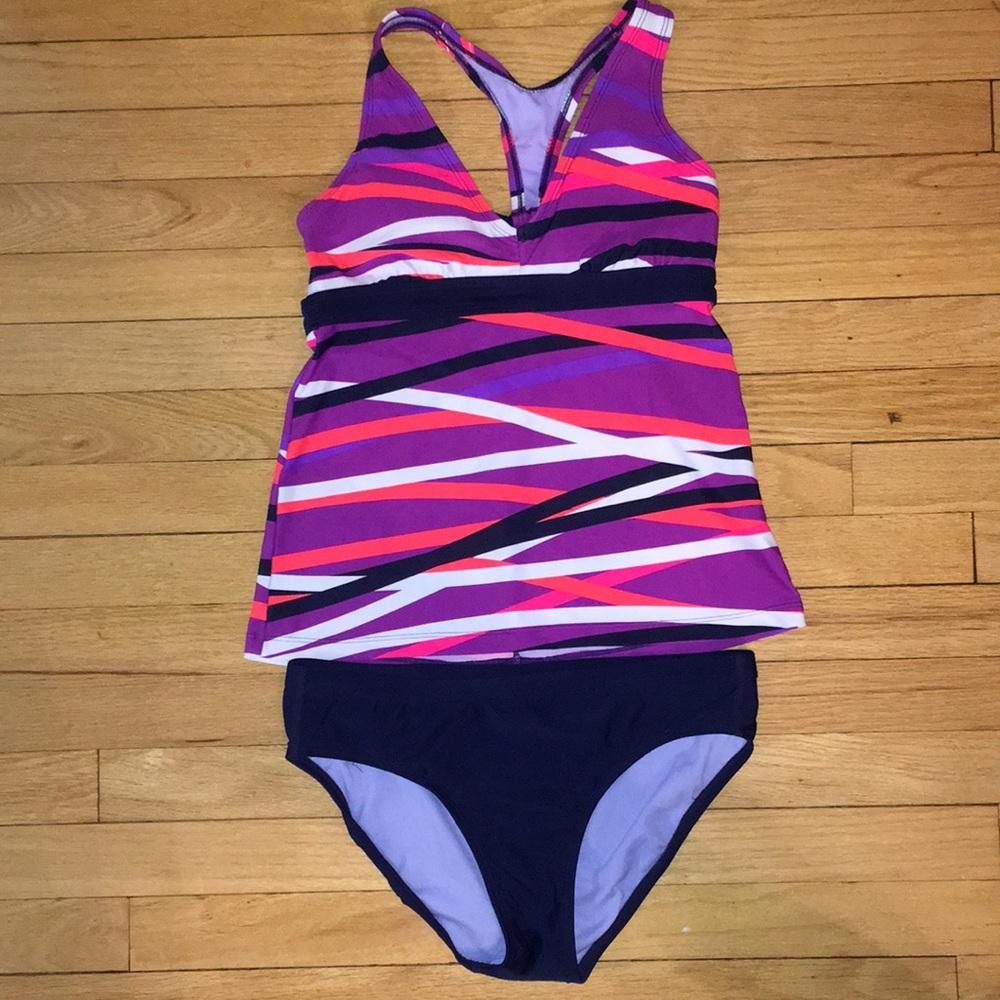 C9 by Champion tankini swimsuit top S/P 4-6 bottom M/M 8-10